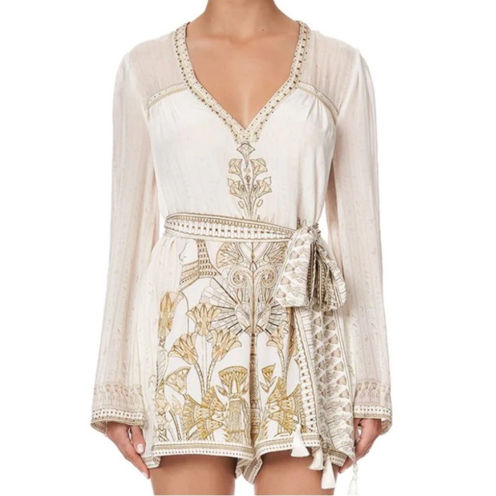 NWT Camilla THE QUEEN’S CHAMBER paneled playsuit XL